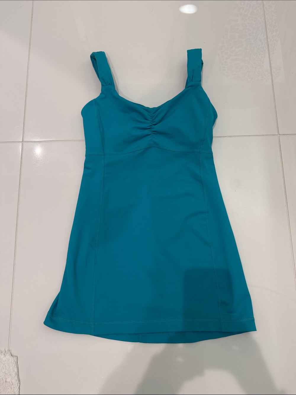 lululemon athletica Teal Ruched Bust Mini Dress